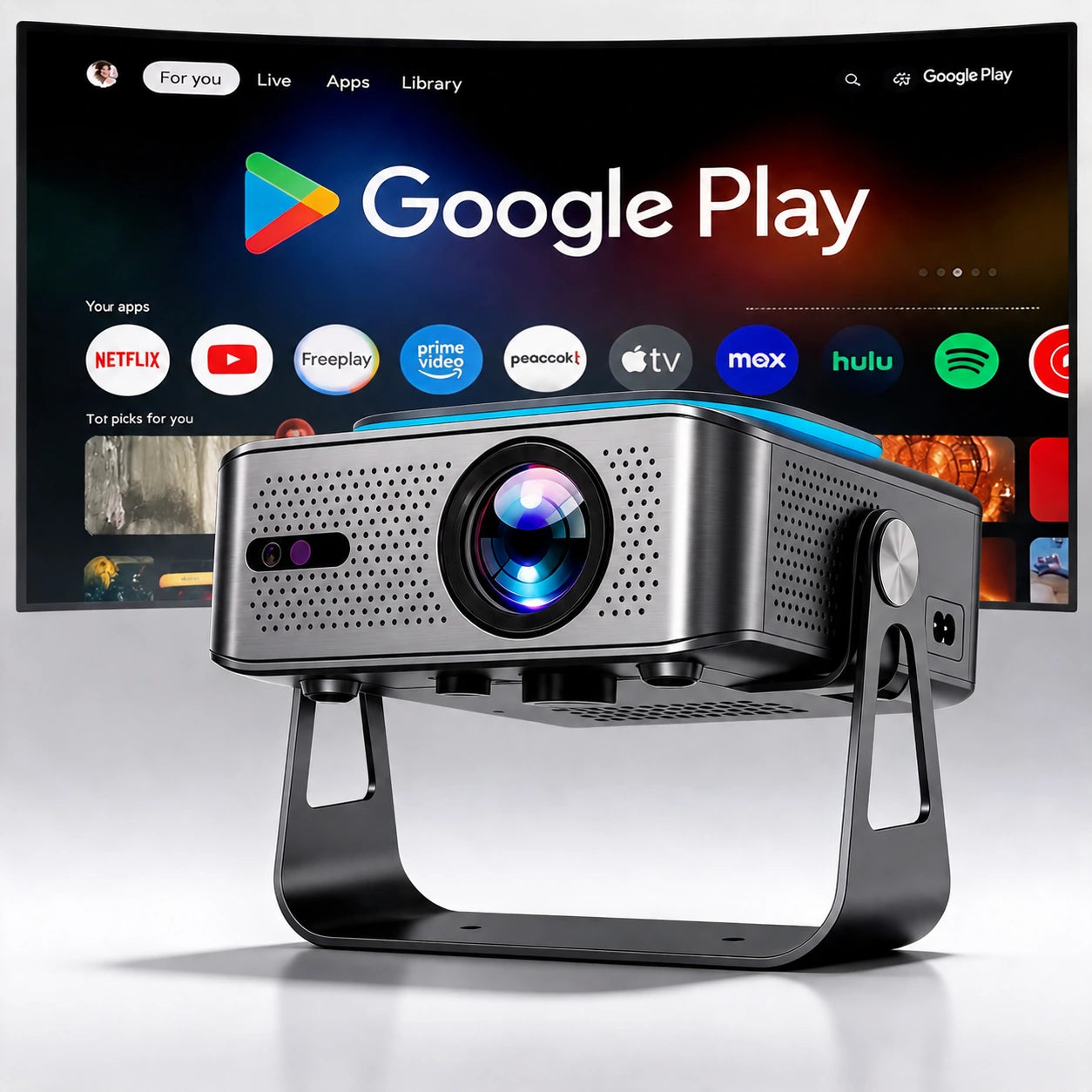 Zoomly® Pro Elite × AUN 4K Smart Projector