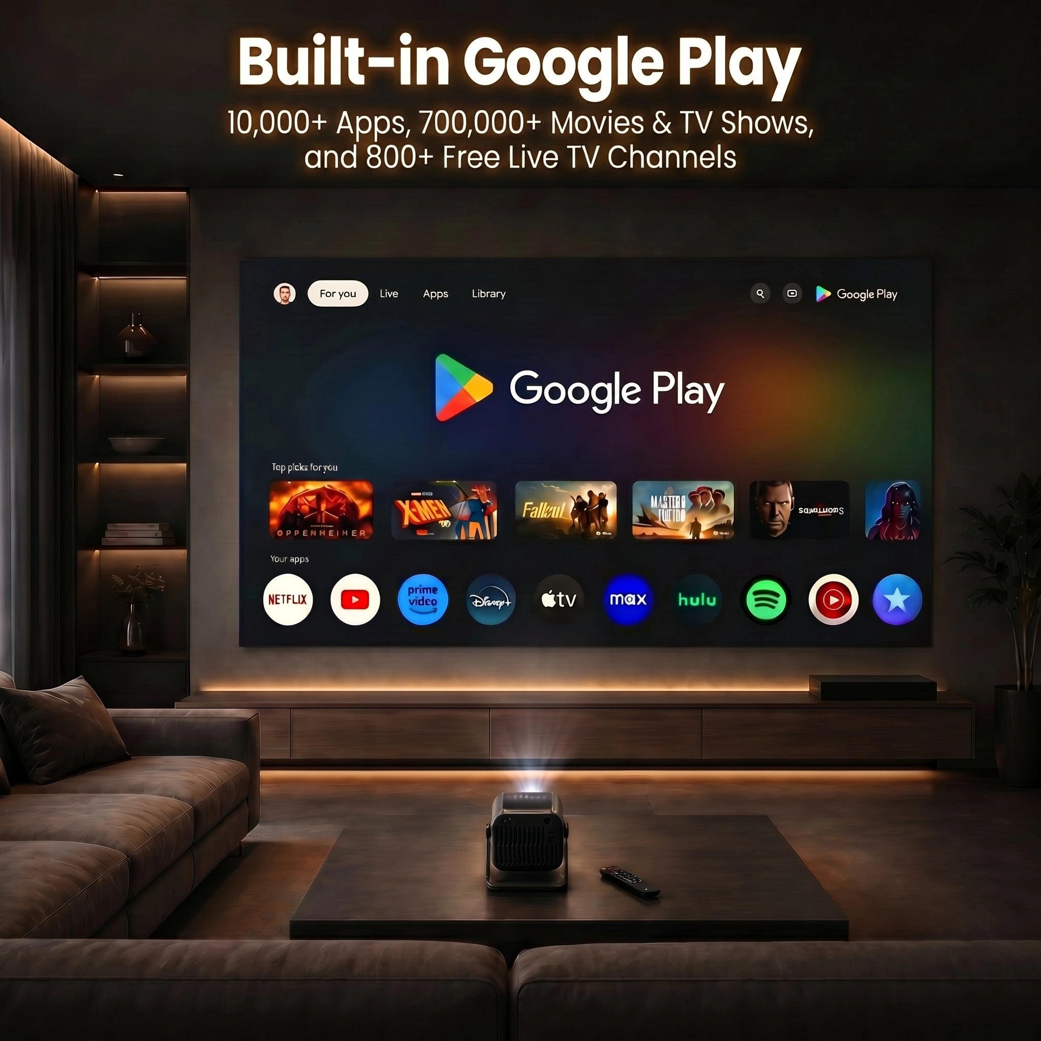 Zoomly® Pro Max Smart Projector