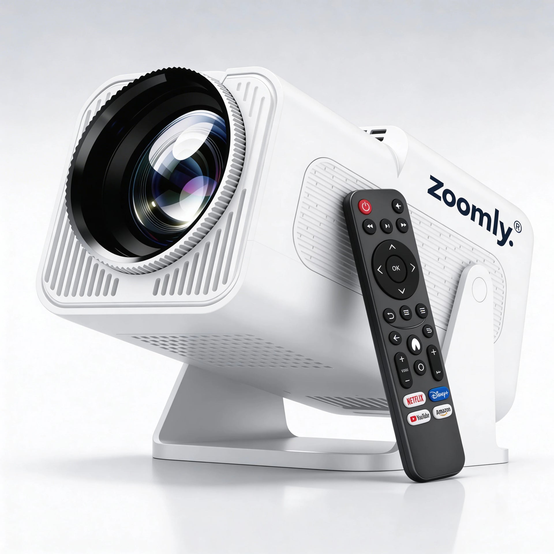 プロジェクター 小型 16000ルーメン lm 550ANSI 4k 1080 Home Theater Projector 4K – Zoomly® Pro MAX Smart Projector